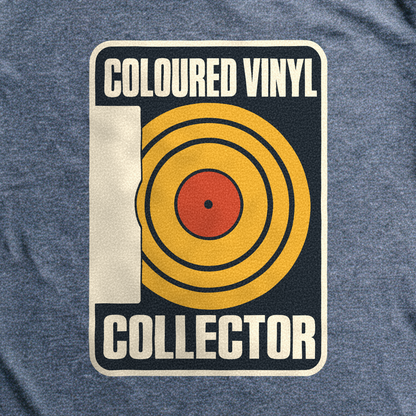 Coloured Vinyl Collector Tee - Dark Heather Grey close-up print