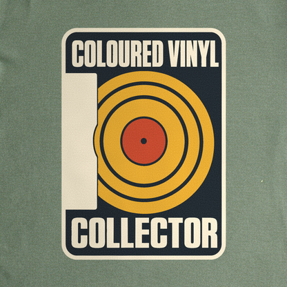 Coloured Vinyl Collector Tee - Military Green close-up print