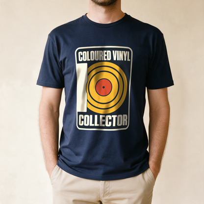 Coloured Vinyl Collector Tee - Navy draagfoto