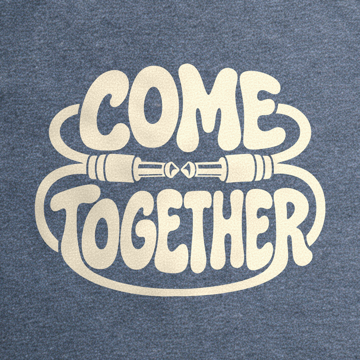 Come Together Tee - Dark Heather Grey close-up print