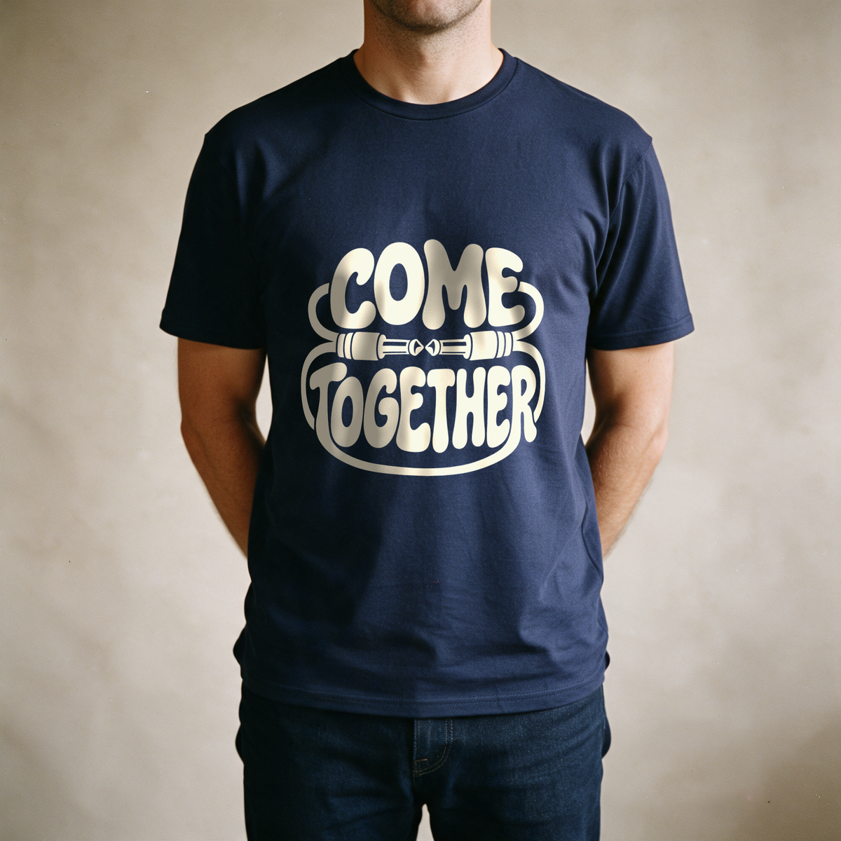 Come Together Tee - Navy draagfoto