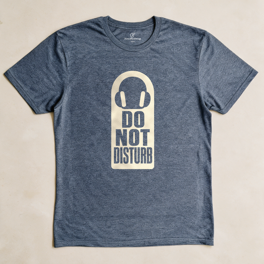 Do Not Disturb Tee - Dark Heather Grey flatlay