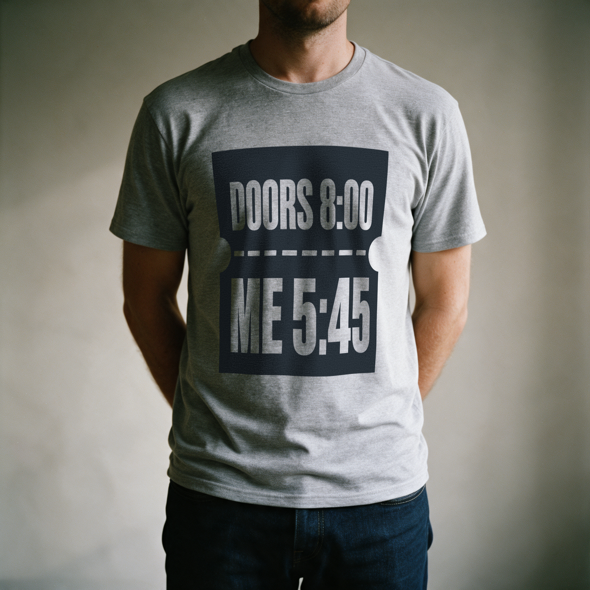 Doors 8:00 Me 5:45 Tee - Sport Grey draagfoto