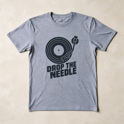 Drop the Needle Tee - Sport Grey flatlay