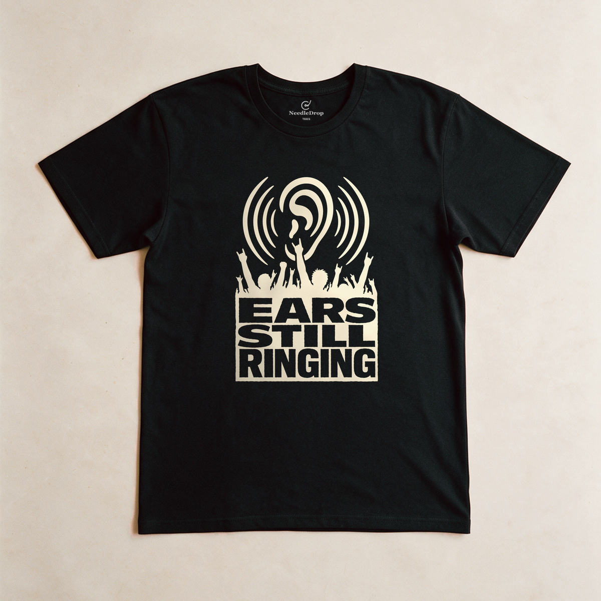 Ears Still Ringing Tee - Black flatlay
