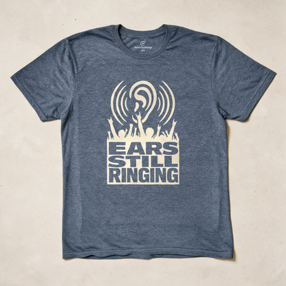 Ears Still Ringing Tee - Dark Heather Grey flatlay