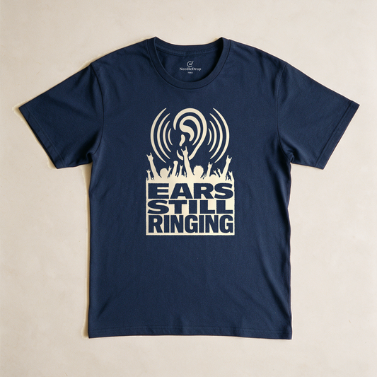 Ears Still Ringing Tee - Navy flatlay