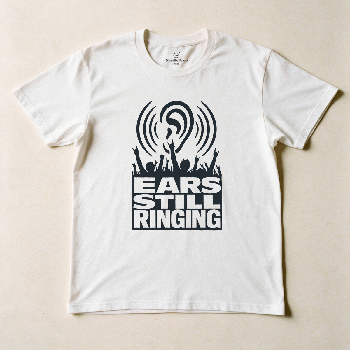 Ears Still Ringing Tee - White flatlay