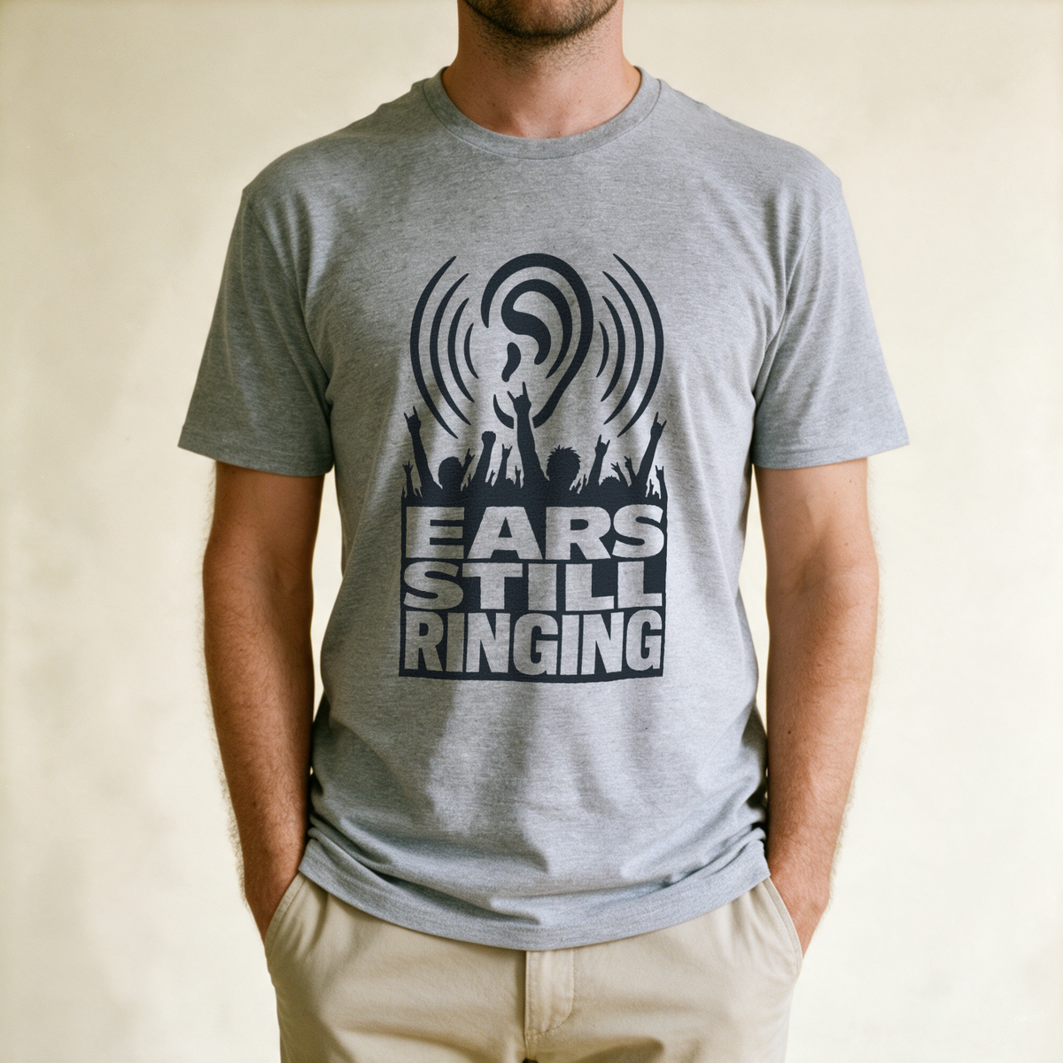 Ears Still Ringing Tee - Sport Grey draagfoto