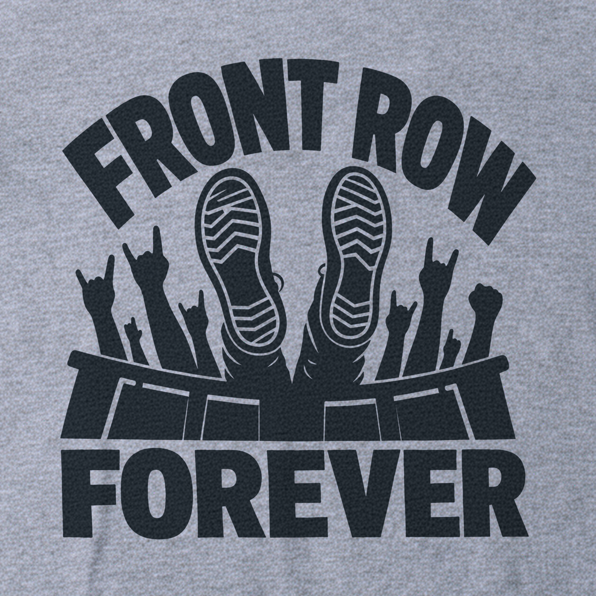Front Row Forever Tee - Sport Grey close-up print