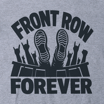 Front Row Forever Tee - Sport Grey close-up print