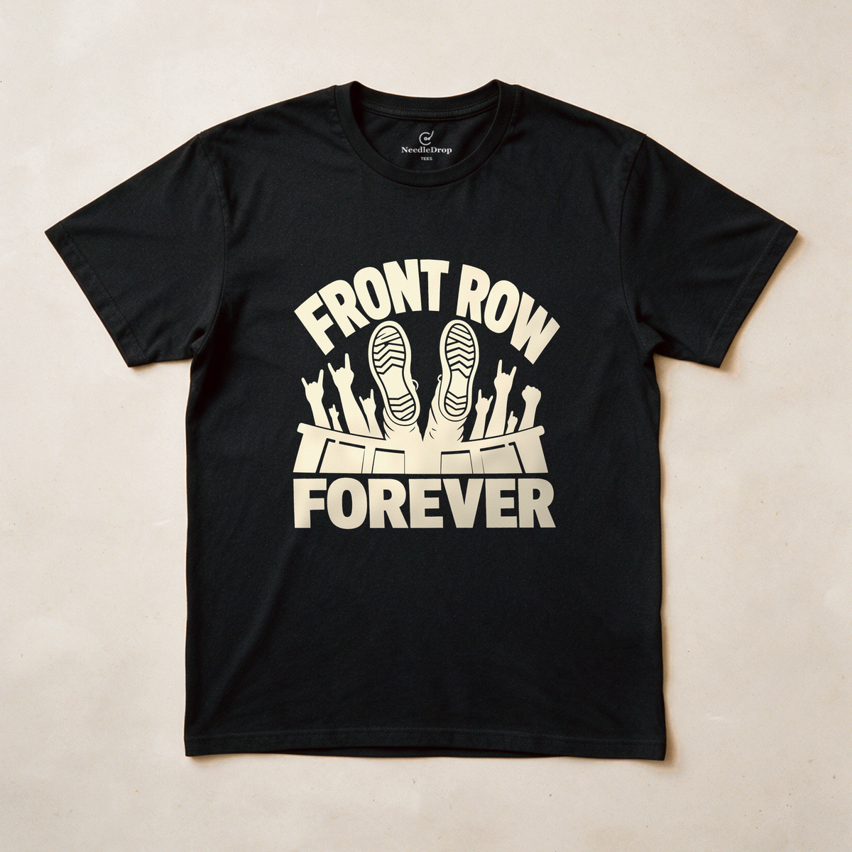 Front Row Forever Tee - Black flatlay