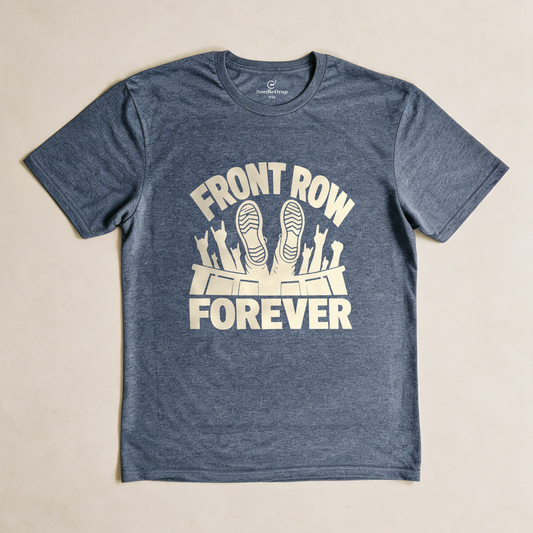 Front Row Forever Tee - Dark Heather Grey flatlay