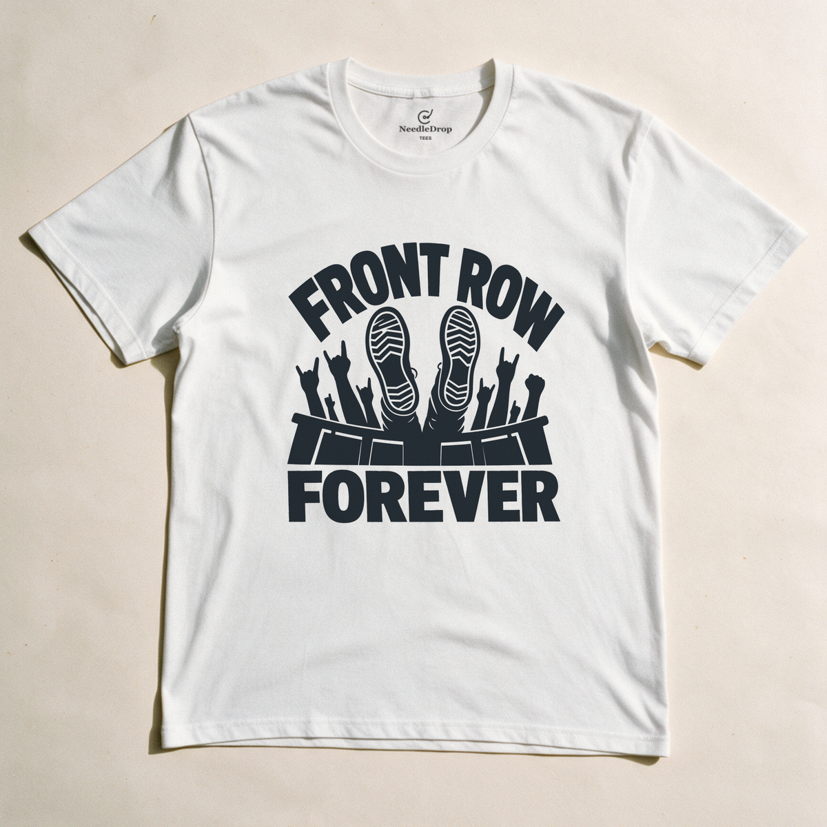 Front Row Forever Tee - White flatlay