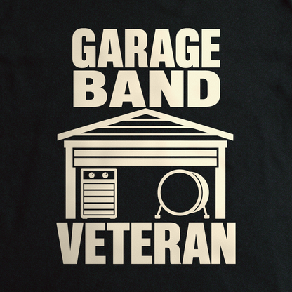 Garage Band Veteran Tee - Black close-up print