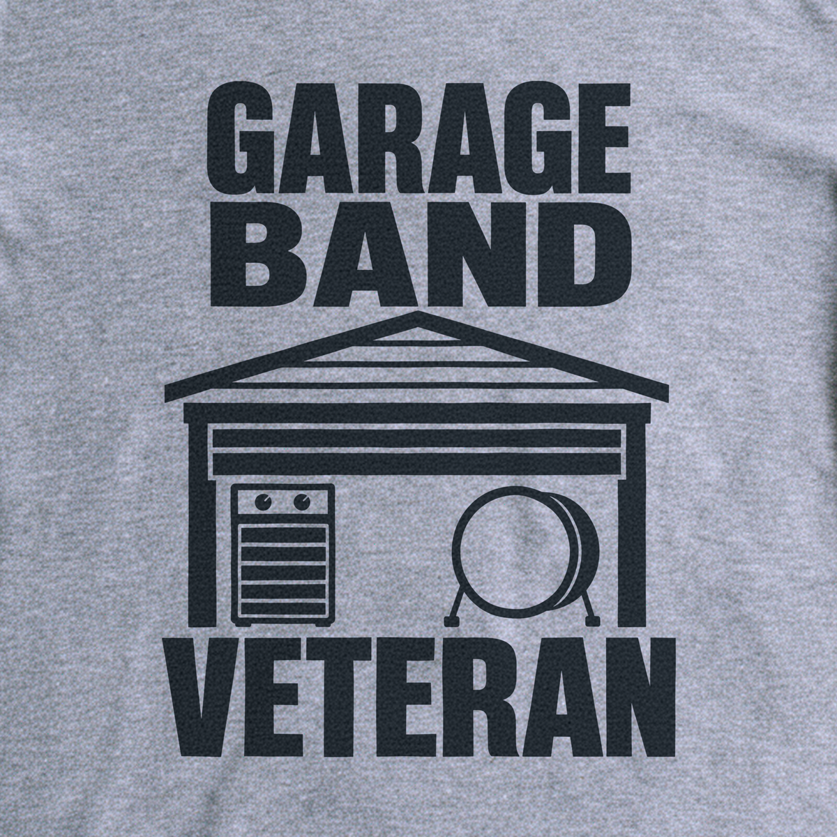 Garage Band Veteran Tee - Sport Grey close-up print