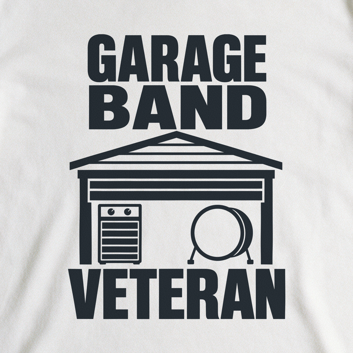 Garage Band Veteran Tee - White close-up print