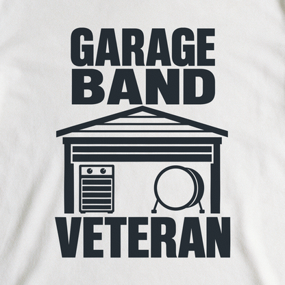 Garage Band Veteran Tee - White close-up print
