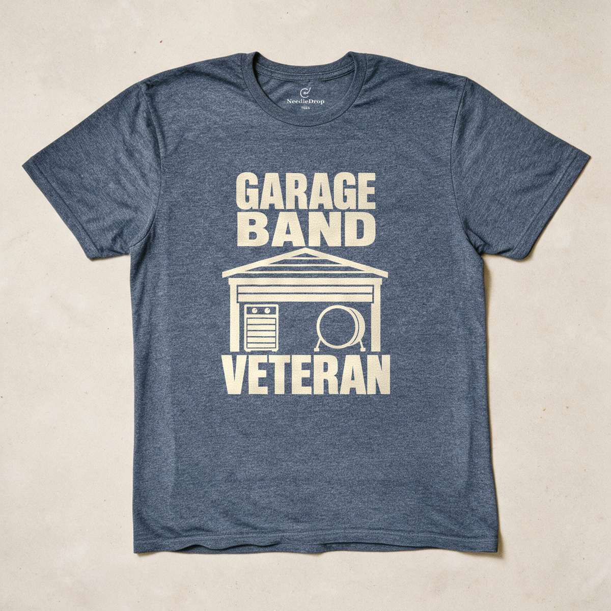 Garage Band Veteran Tee - Dark Heather Grey flatlay