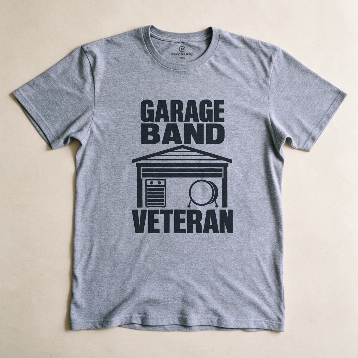Garage Band Veteran Tee - Sport Grey flatlay