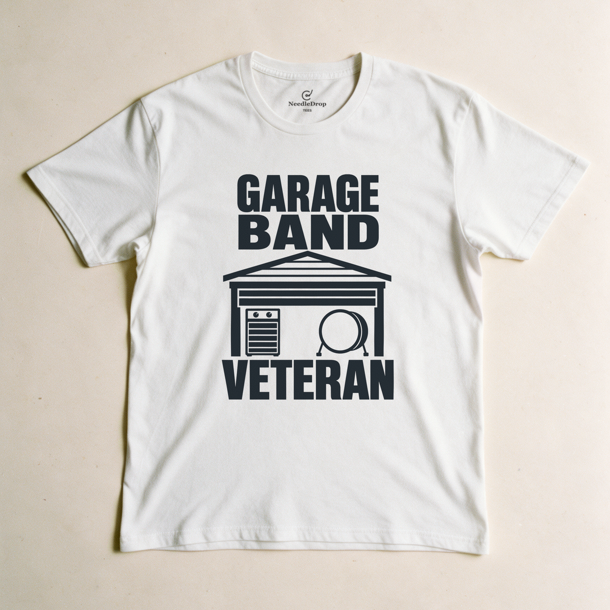 Garage Band Veteran Tee - White flatlay