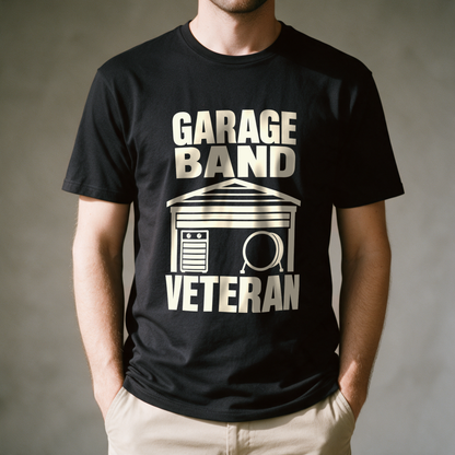 Garage Band Veteran Tee - Black draagfoto