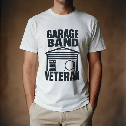 Garage Band Veteran Tee - White draagfoto
