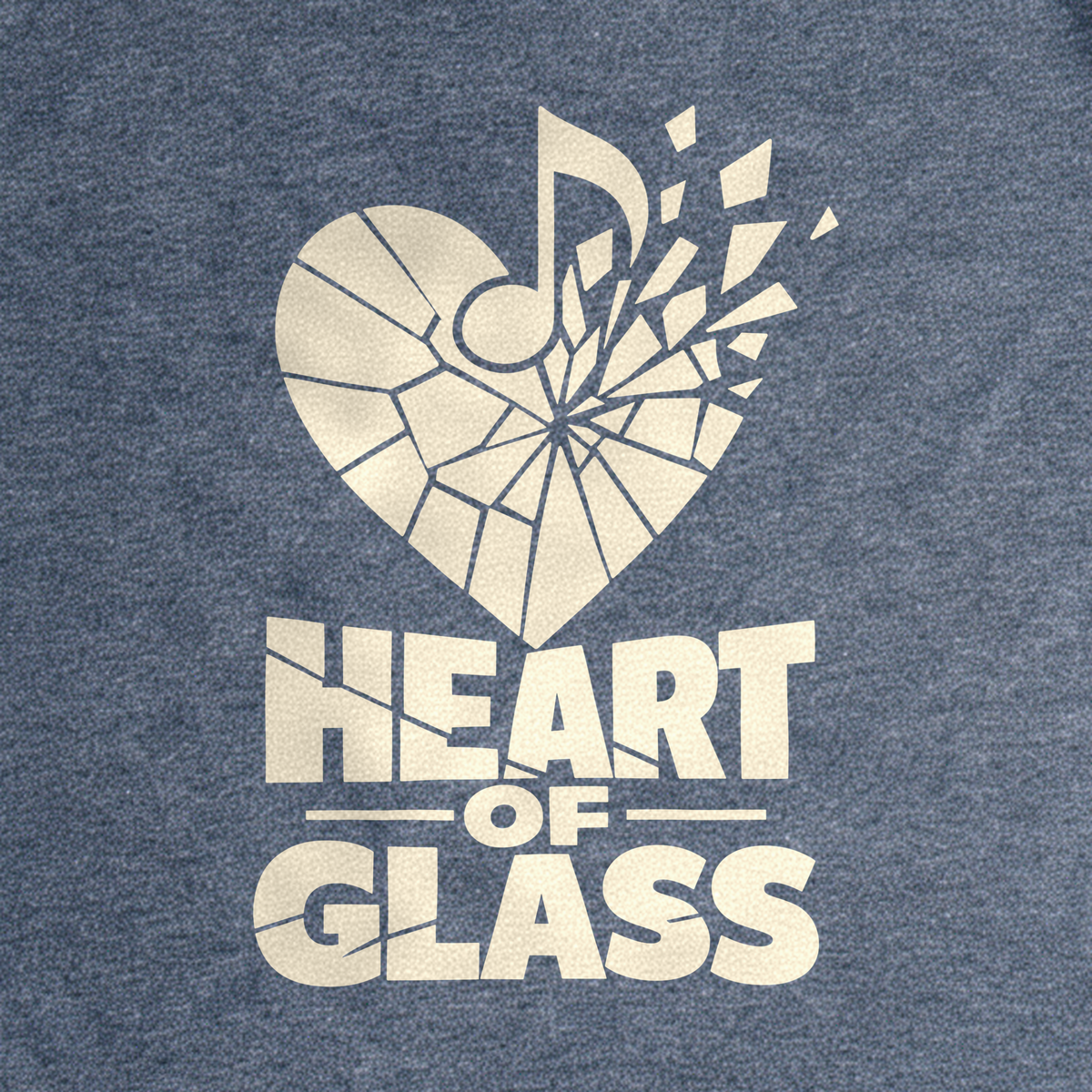 Heart of Glass Tee - Dark Heather Grey close-up print