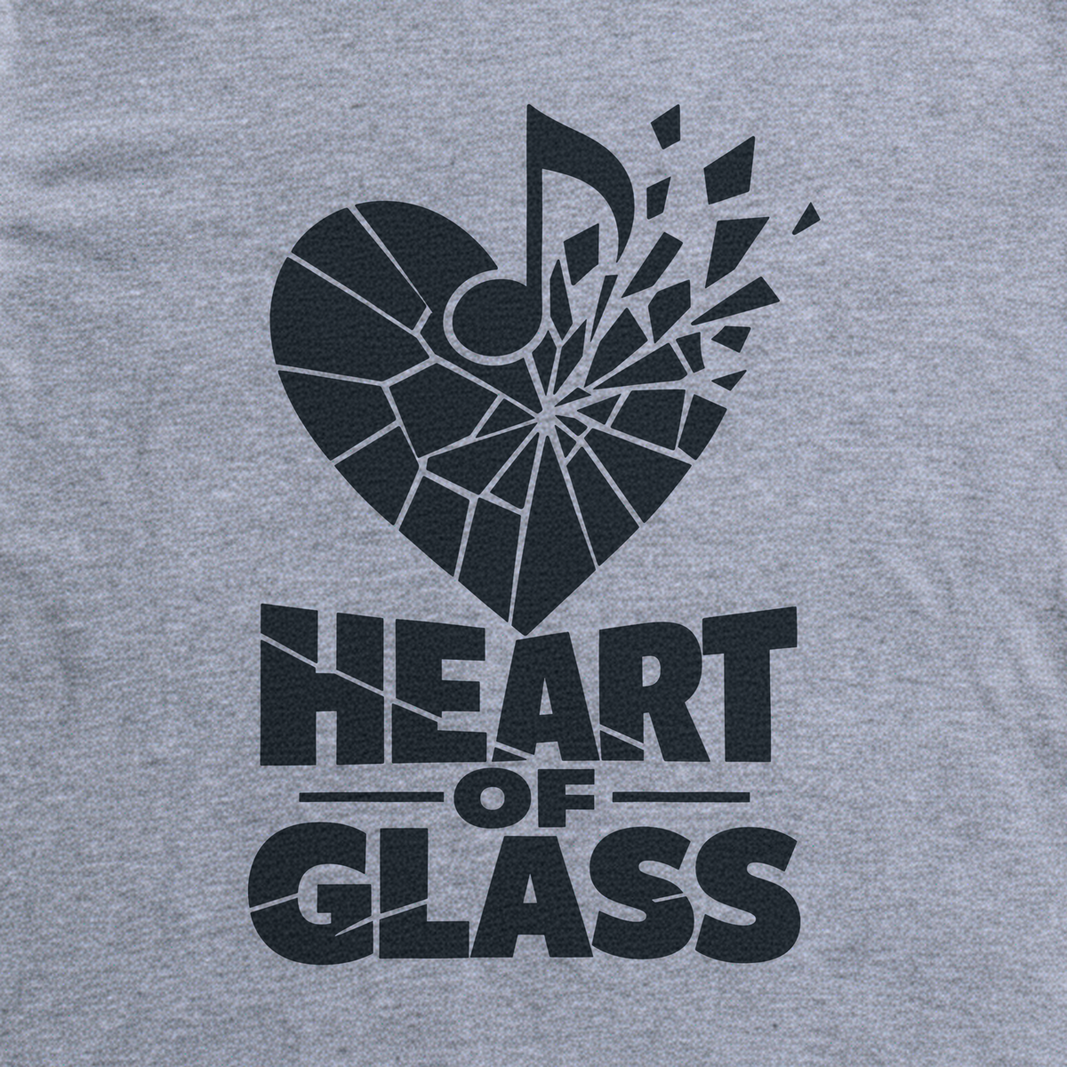 Heart of Glass Tee - Sport Grey close-up print