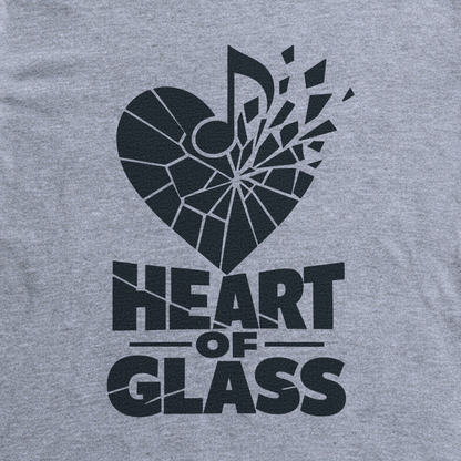 Heart of Glass Tee - Sport Grey close-up print