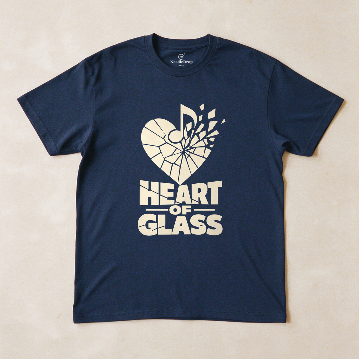 Heart of Glass Tee - Navy flatlay
