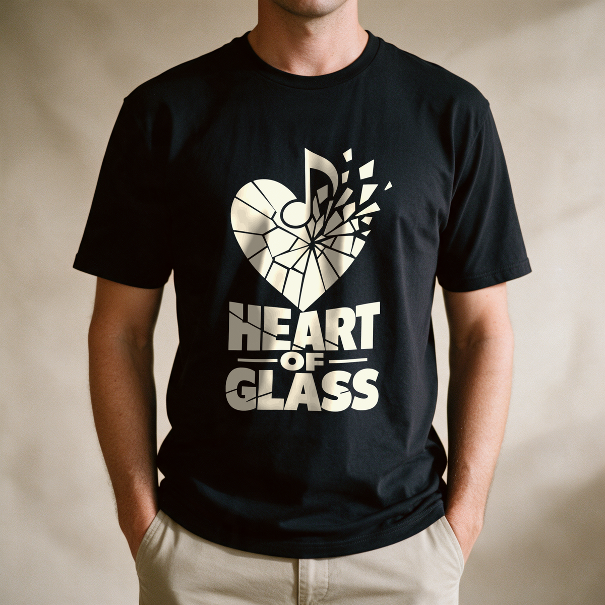 Heart of Glass Tee - Black draagfoto