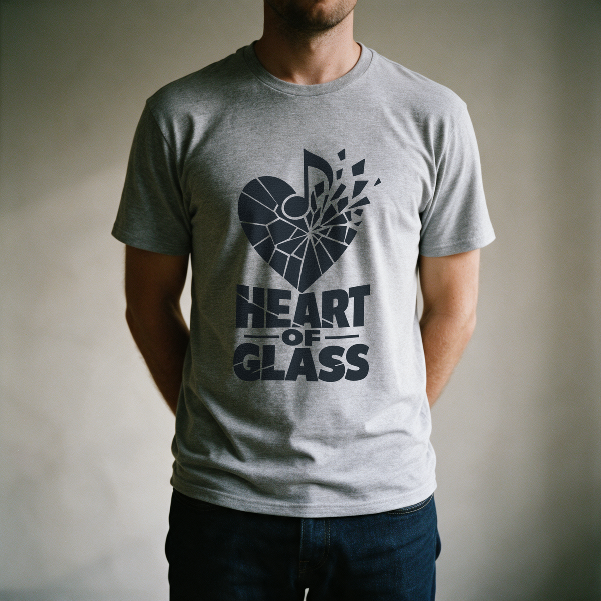 Heart of Glass Tee - Sport Grey draagfoto