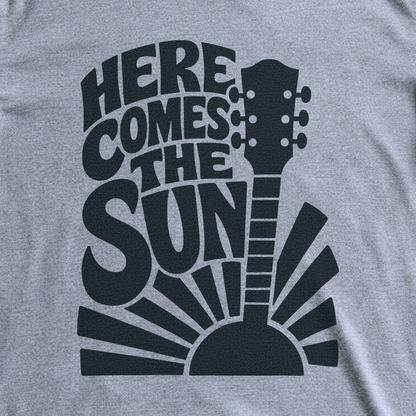 Here Comes the Sun Tee - Sport Grey close-up print