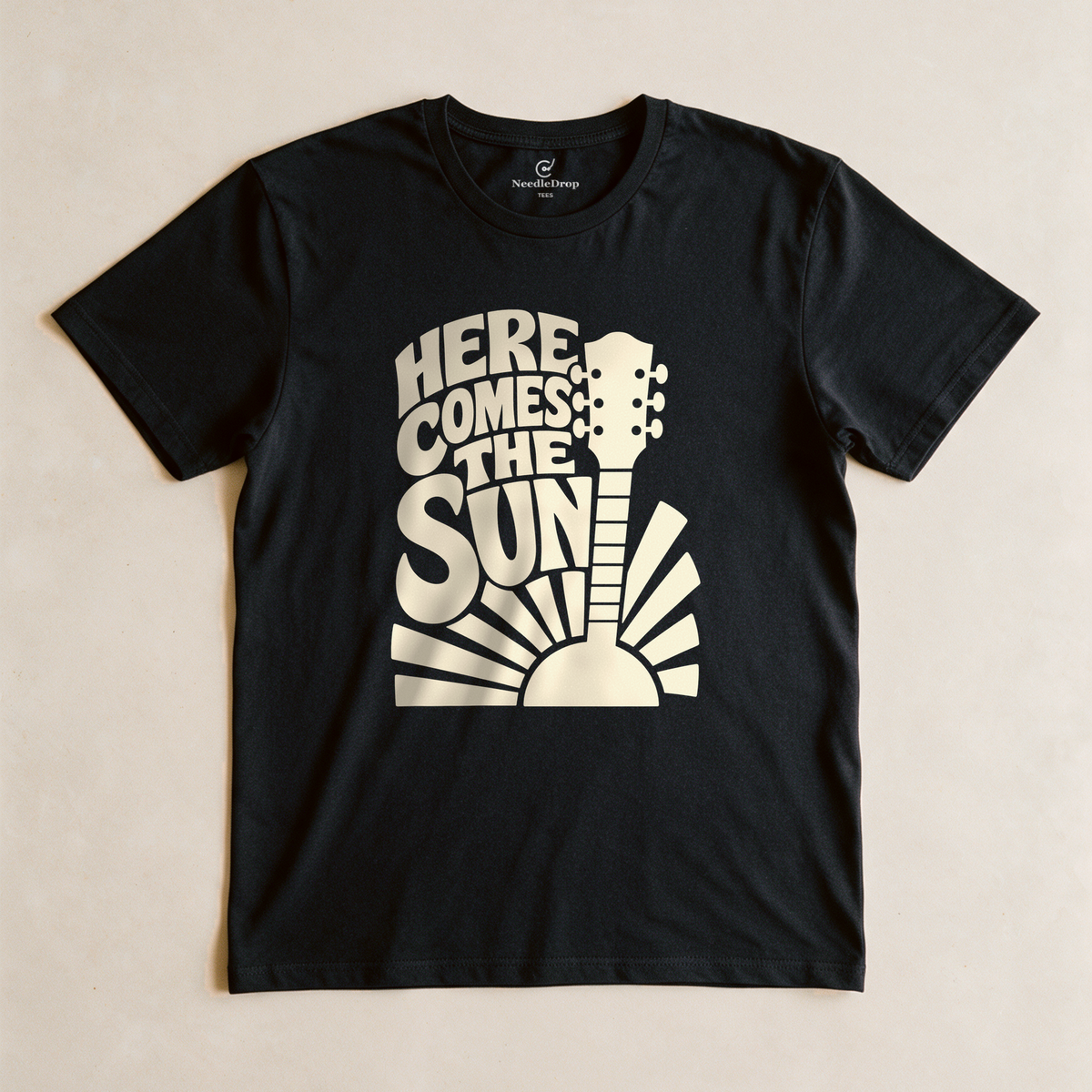 Here Comes the Sun Tee - Black flatlay