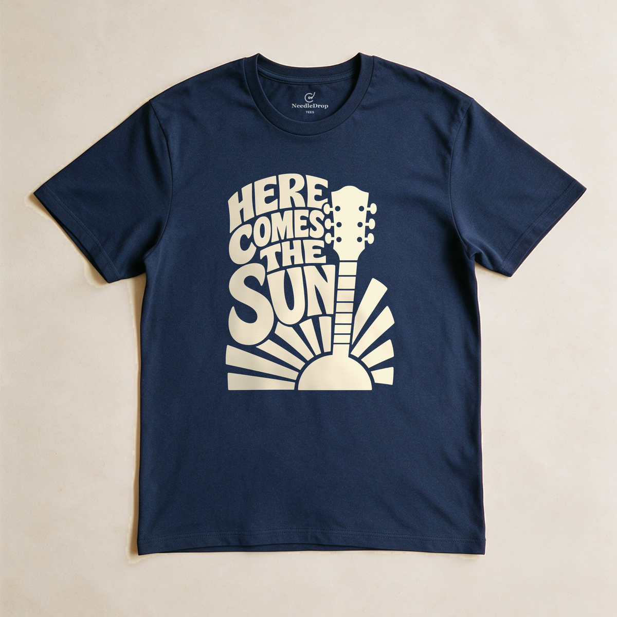 Here Comes the Sun Tee - Navy flatlay