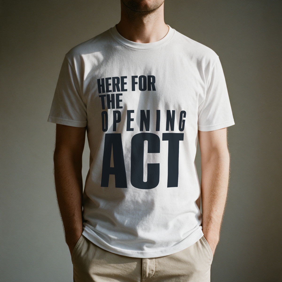Here for the Opening Act Tee - White draagfoto