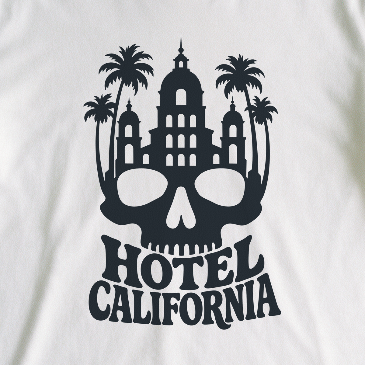 Hotel California Tee - White close-up print