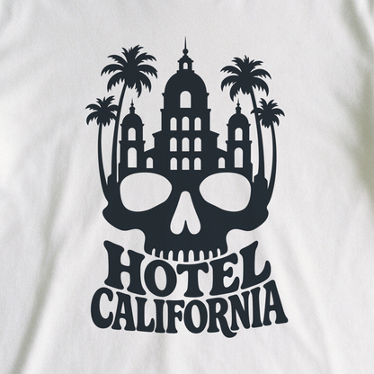 Hotel California Tee - White close-up print