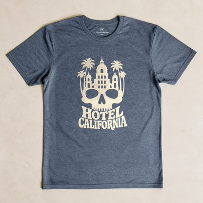 Hotel California Tee - Dark Heather Grey flatlay