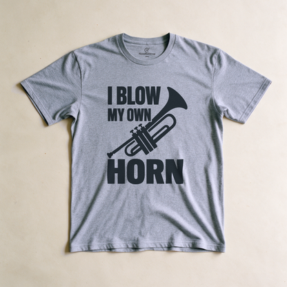 I Blow My Own Horn Tee - Sport Grey flatlay