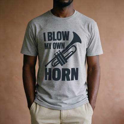 I Blow My Own Horn Tee - Sport Grey draagfoto