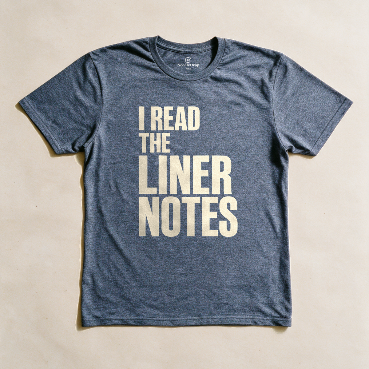I Read the Liner Notes Tee - Dark Heather Grey flatlay