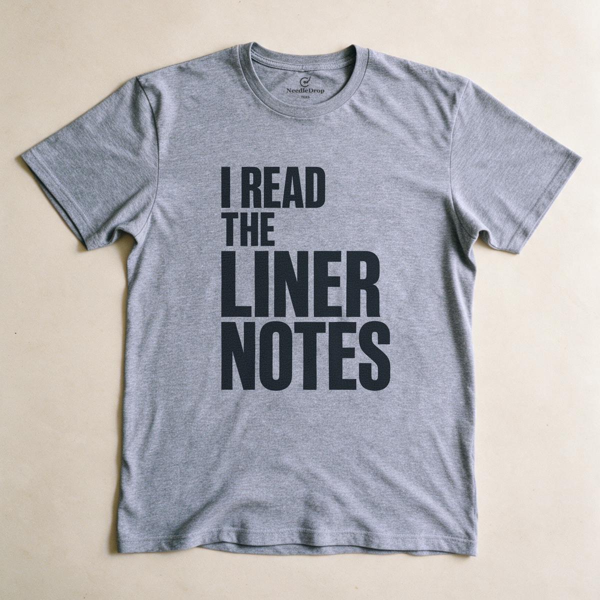 I Read the Liner Notes Tee - Sport Grey flatlay