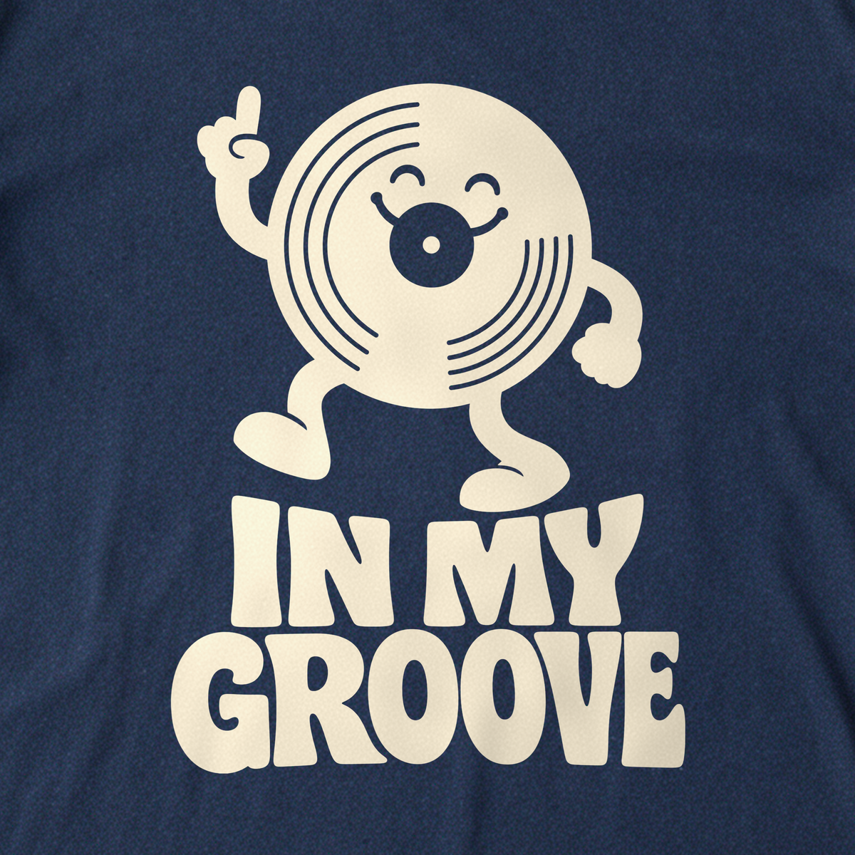In My Groove Tee - Navy close-up print