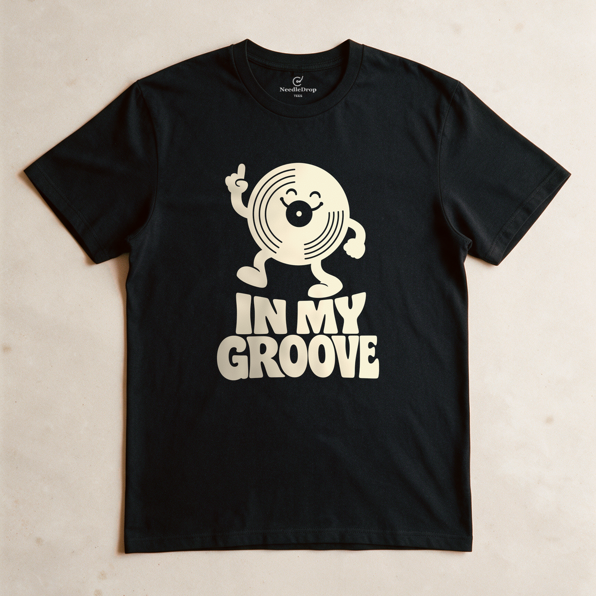 In My Groove Tee - Black flatlay