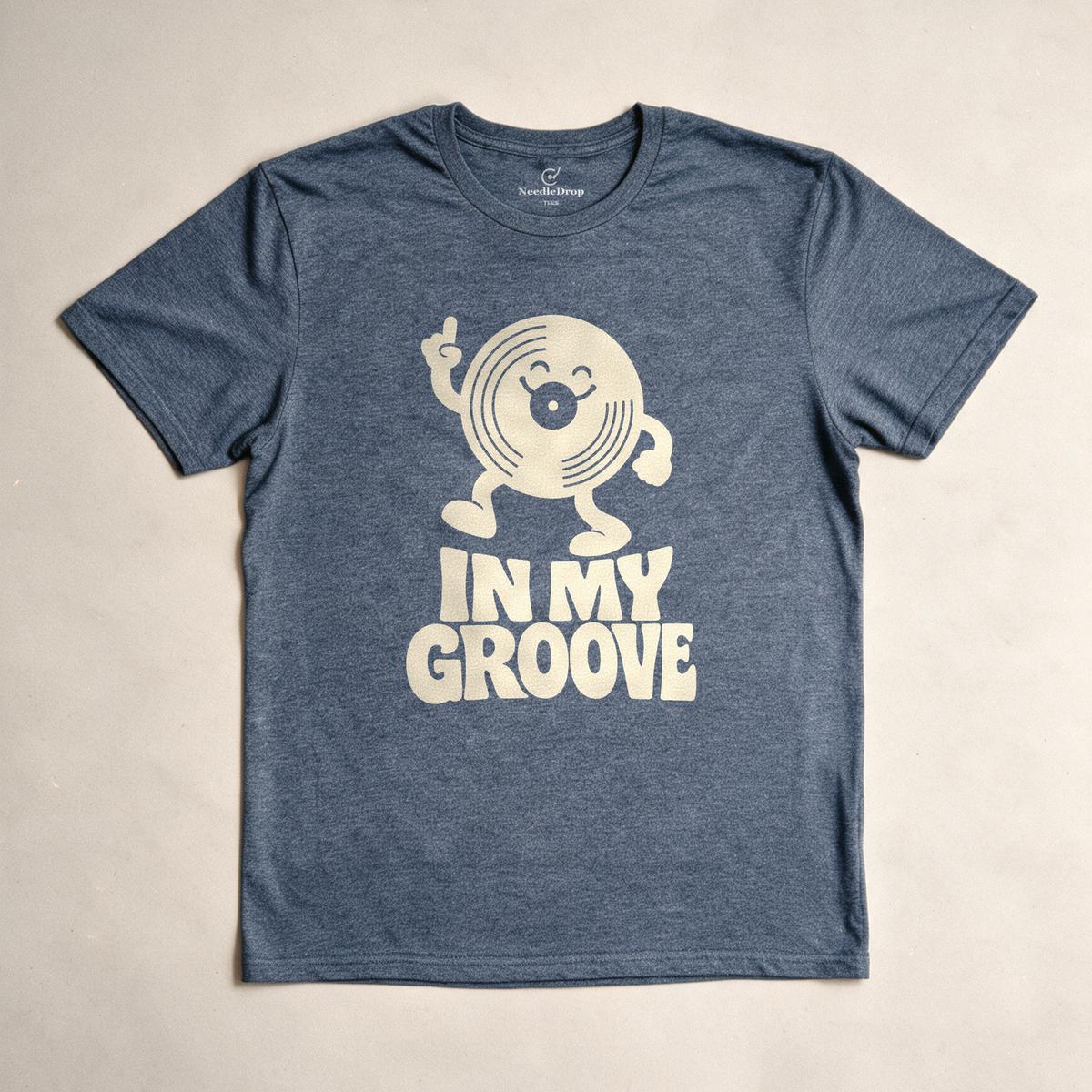 In My Groove Tee - Dark Heather Grey flatlay