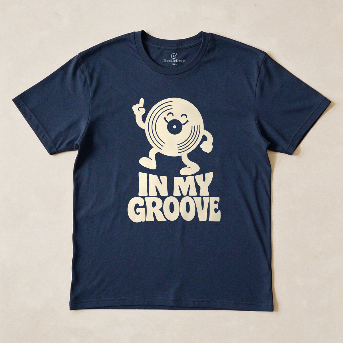 In My Groove Tee - Navy flatlay