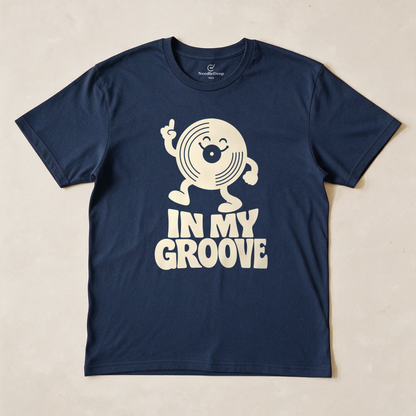 In My Groove Tee - Navy flatlay