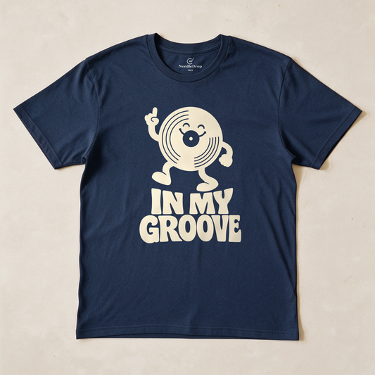 In My Groove Tee - Navy flatlay